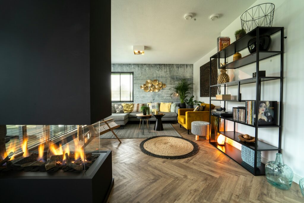 Dark and light paint in living room